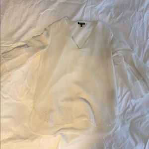 White Massimo Dutti blouse with 3/4 sleeve